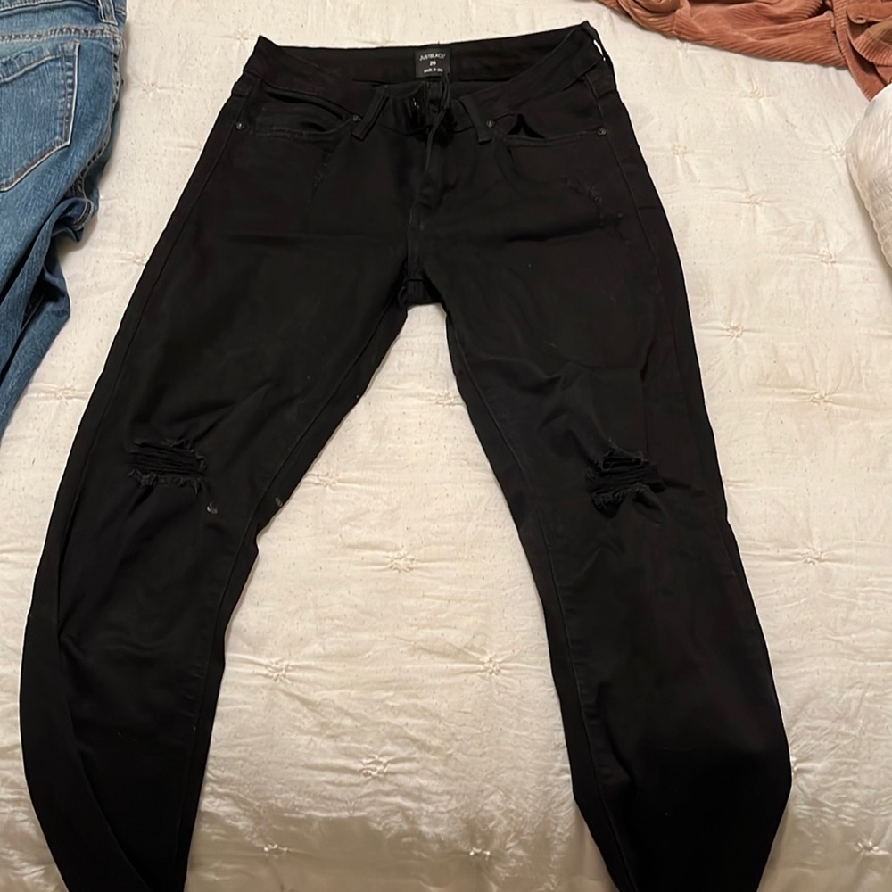 Just black skinny jeans